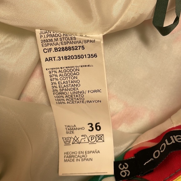 Blanco Vintage Cotton Flower Skirt with Tulle Petticoat Size 36 (Spain) - Picture 8 of 8